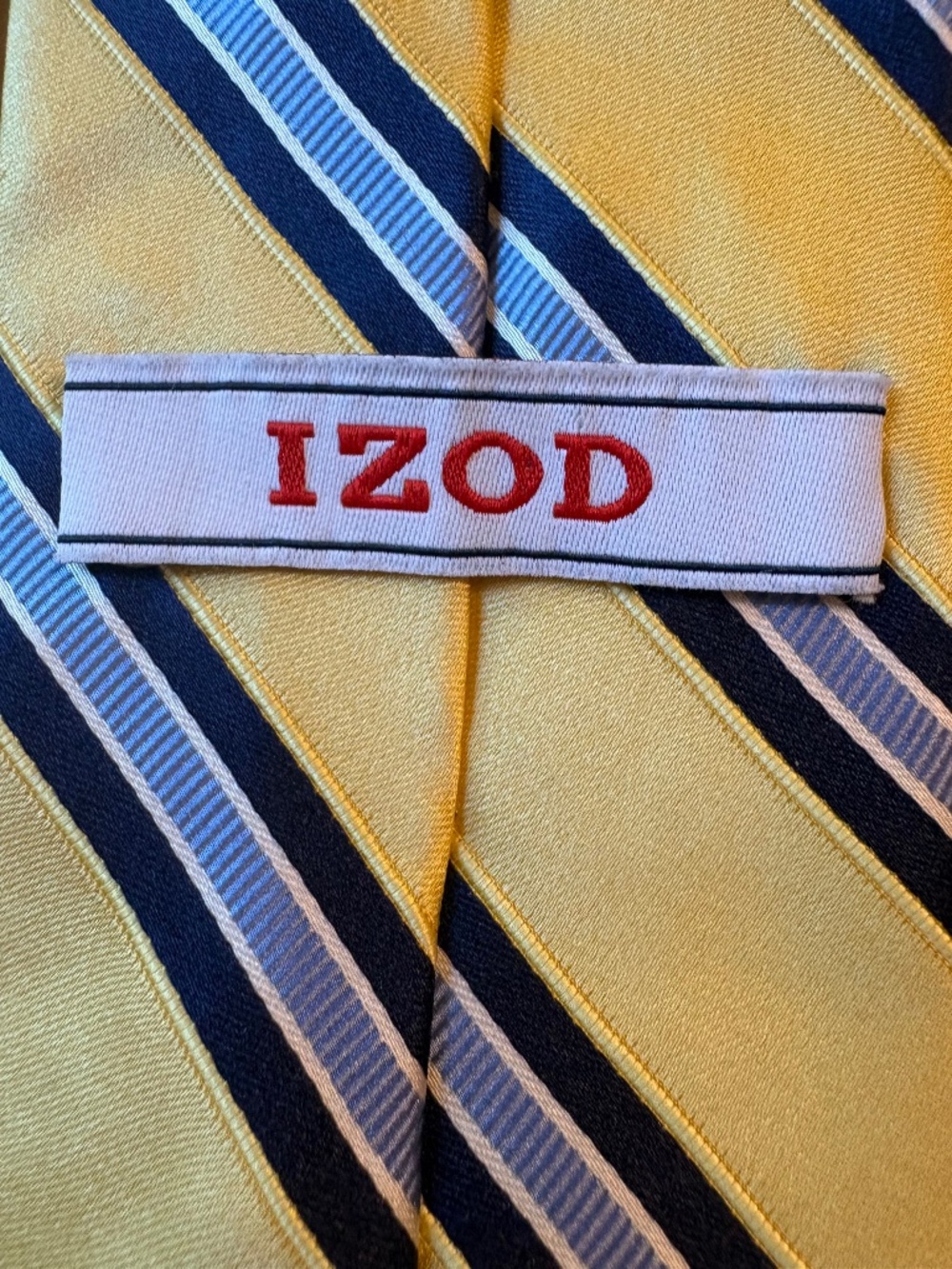 Vintage IZOD 100% Silk Striped Necktie